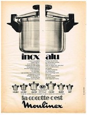 ADVERTISING 1973 MOULINEX stainless steel aluminium pressure cooker