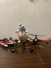 Playmobil Ghostbusters Helicopter & Aqua Scooter Incomplete Sets & Marshmallow