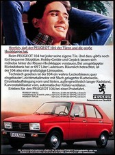 Peugeot 104, original advertising from 1978 models: GL, GL6, SL, ZS