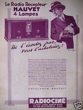 RADIO ADVERTISING HAUVET 4 LAMP RECEIVER DO NOT LISTEN YOU WOULD BUY