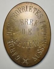 Trade plate - TRETEAU (Allier) Terre de BELLEAU keeps properties Mr BESSON