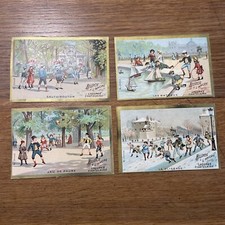 Lot de 4 CHROMOS Jeux au parc