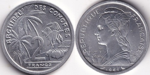 Francs 1964 comores marianne - 1964,