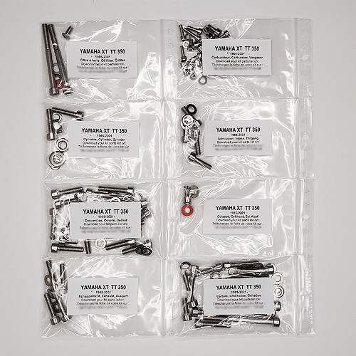 Yamaha 350 1985 - xt, kit