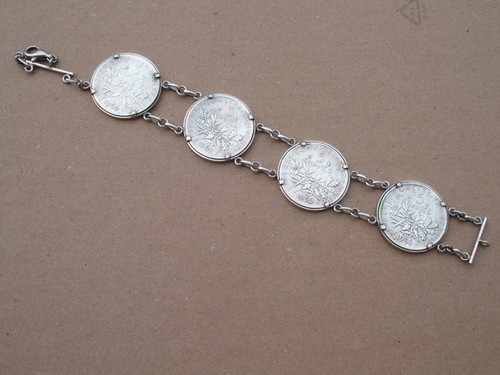Bracelet argent avec pieces - argent,