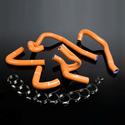 Orange silicone radiator hose - orange,