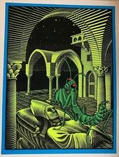 BAD TRIP VINTAGE 1968 HEADSHOP BLACKLIGHT POSTER By MC ESCHER -NICE, 16"x 21"