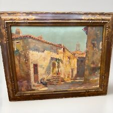 HST painting by Pierre Paul Emiot Vue De Grimaud 