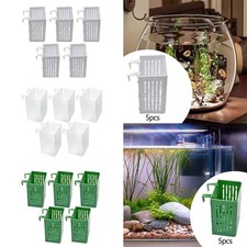 Lot de 5 pots en filet pour plantes d'aquarium, décoration d'étang