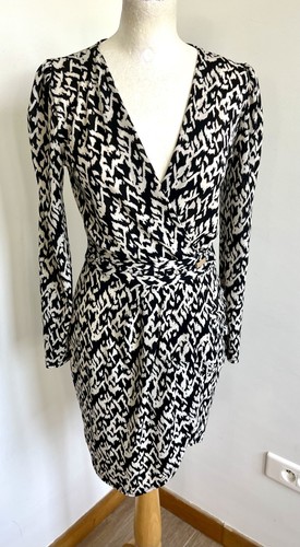 Robe t36 noir blanc motif - robe,