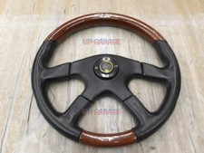 Volant combiné cuir bois