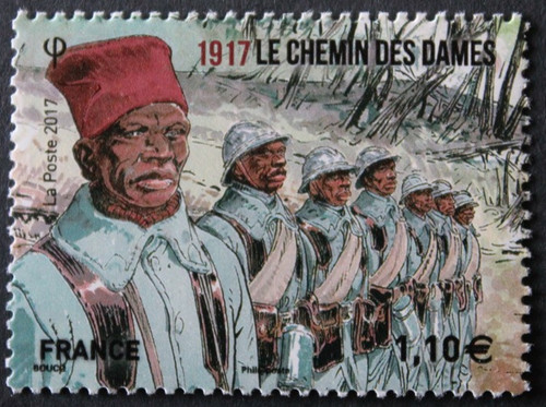 Timbre france tirailleurs - -,