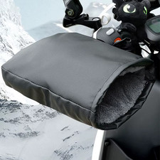 Manchons de Guidon Moto Hiver Imperméables Chauds PU Universels Scooter Vélo