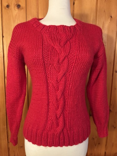 Vintage hand knit red - vintage,