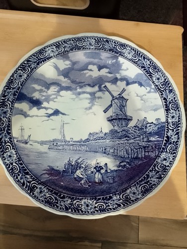 Grand plat faïence delfts - plat,