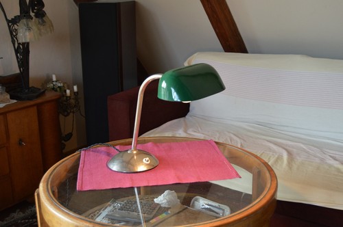 Ancienne lampe banquier - ancienne,