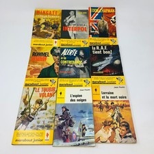 9x Marabout Junior Pulp Fiction Espion Guerre Crime Lot French Français 1958-64
