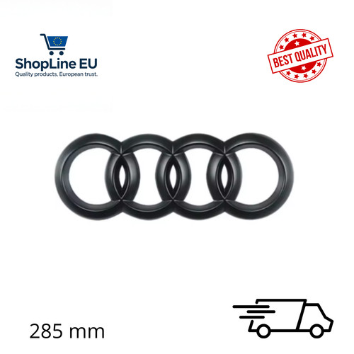 Logo audi 285mm calandre noir - logo,