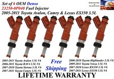 Genuine Denso 6X Fuel Injectors For 2007-2008-2009-2010 Lexus RX350 3.5L V6