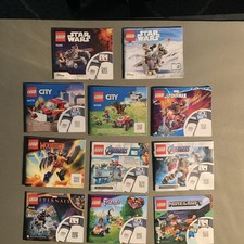 lego instruction manual Lot. star wars, avengers, spiderman, wolverine, minecraf