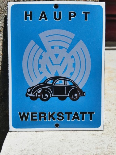 Plaque émaillée volkswagen - plaque,