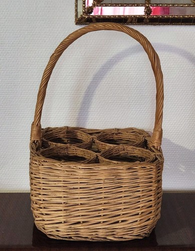 Ancien panier porte - panier, bouteilles
