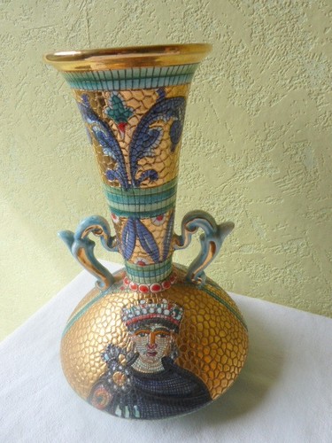 Vase mosaïque deruta vintage - mosaïque,