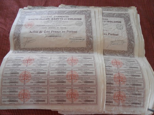 Lot actions société spath - lot, 45