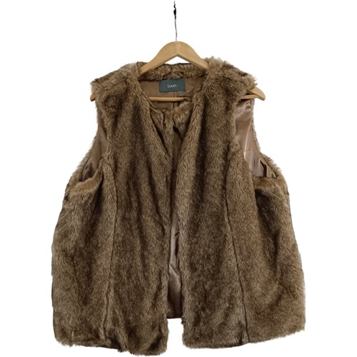 South faux fur gilet women - south,