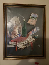 Vintage Alfano Dardari Oil Painting “Christmas Eve”