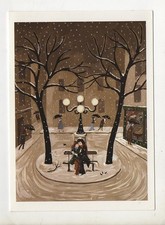 carte double de voeux  "Place Furstenberg "    dessin  PEYNET