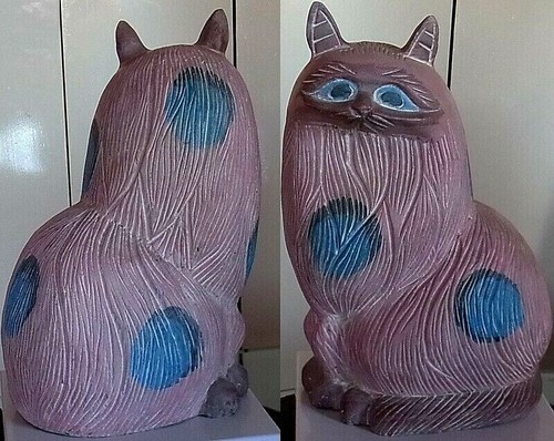 Mgnifique chat bois - bois, sculpté