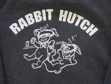 RABBIT HUTCH Crew Neck Gray Sweatshirt; Bunnies Theme; Size XL