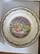 Gien “Trois Saisons” Vintage French Faience 7 3/4” Plate Set of 6