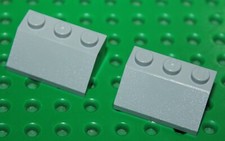 2 x Lego MdStone Slope Brick