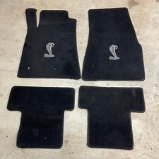 FIT FOR 2005-2014 FORD MUSTANG & COBRA BLACK NYLON CARPET FLOOR MATS 4 PIECES