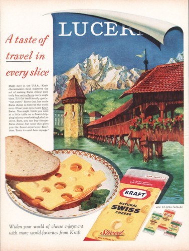 1961 kraft swiss cheese lake - kraft,