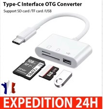Adaptateur OTG USB-C pour SD-microSD-clé USB clavier souris iPad MacBook Android