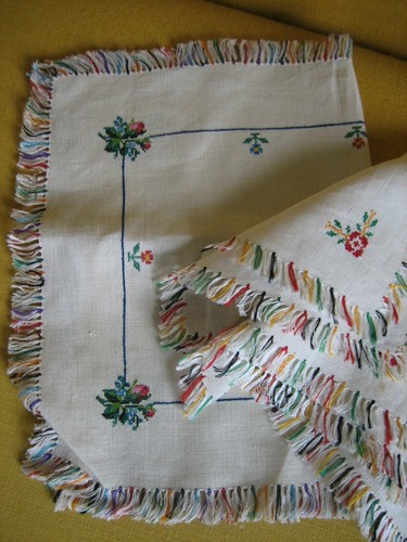 Ancienne petite nappe thé - nappe, à