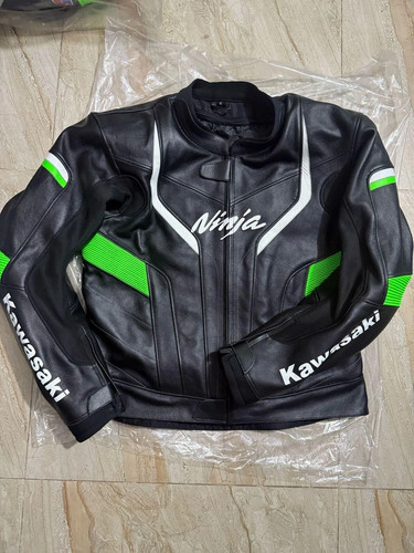 Veste moto cuir kawasaki - veste,