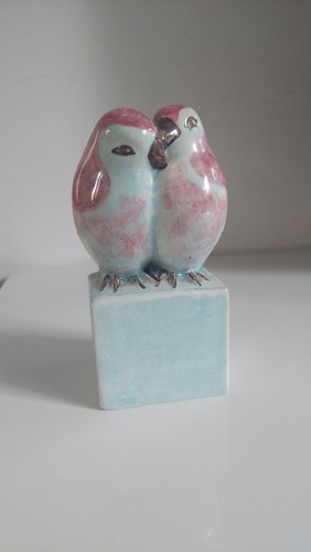 Art deco craquele - art, oiseaux