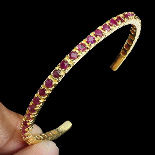 Jonc argent 925 rubis - jonc,