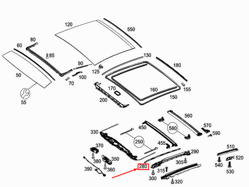 Cache rail droit mercedes - cache-rail,