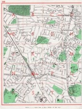 ORPINGTON. Petts Wood St. Mary Cray Poverest Broom Hill 1964 old vintage map