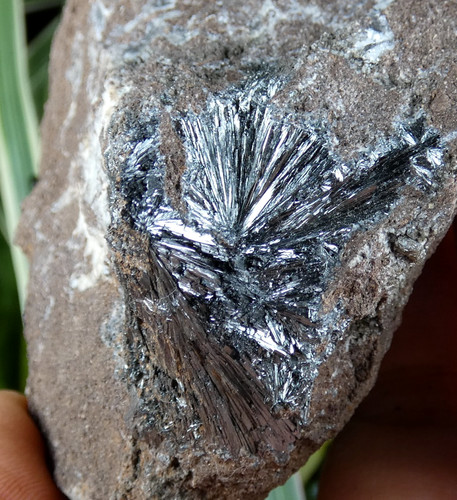 Pyrolusite argenté ouarzazate - pyrolusite,