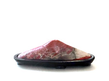 Japanese Suiseki 水石 Mt. Fuji 山型 Viewing Stone with Daiza 台座 Akamenou 赤瑪瑙 H1,2in