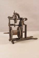 OLD RARE NICE SMALL TURNER WROUGHT IRON PIN EPOCH 18TH CENTURY FIREPLACE