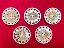 Lot of 5 Antique Mother of Pearl Lace Buttons 30mm