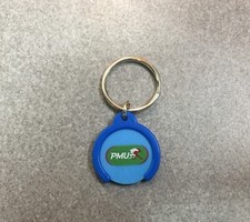 PORTE-CLES PVC BLEU JETON DE