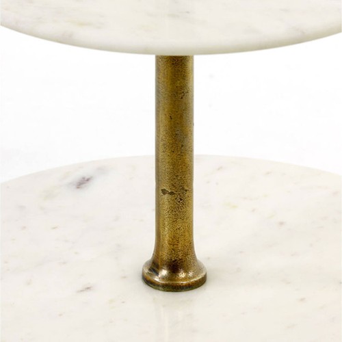 Desserte marbre blanc 3 - blanc,
